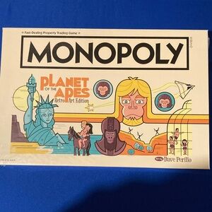 Monopoly Planet of the Apes Retro Art Edition Board Game